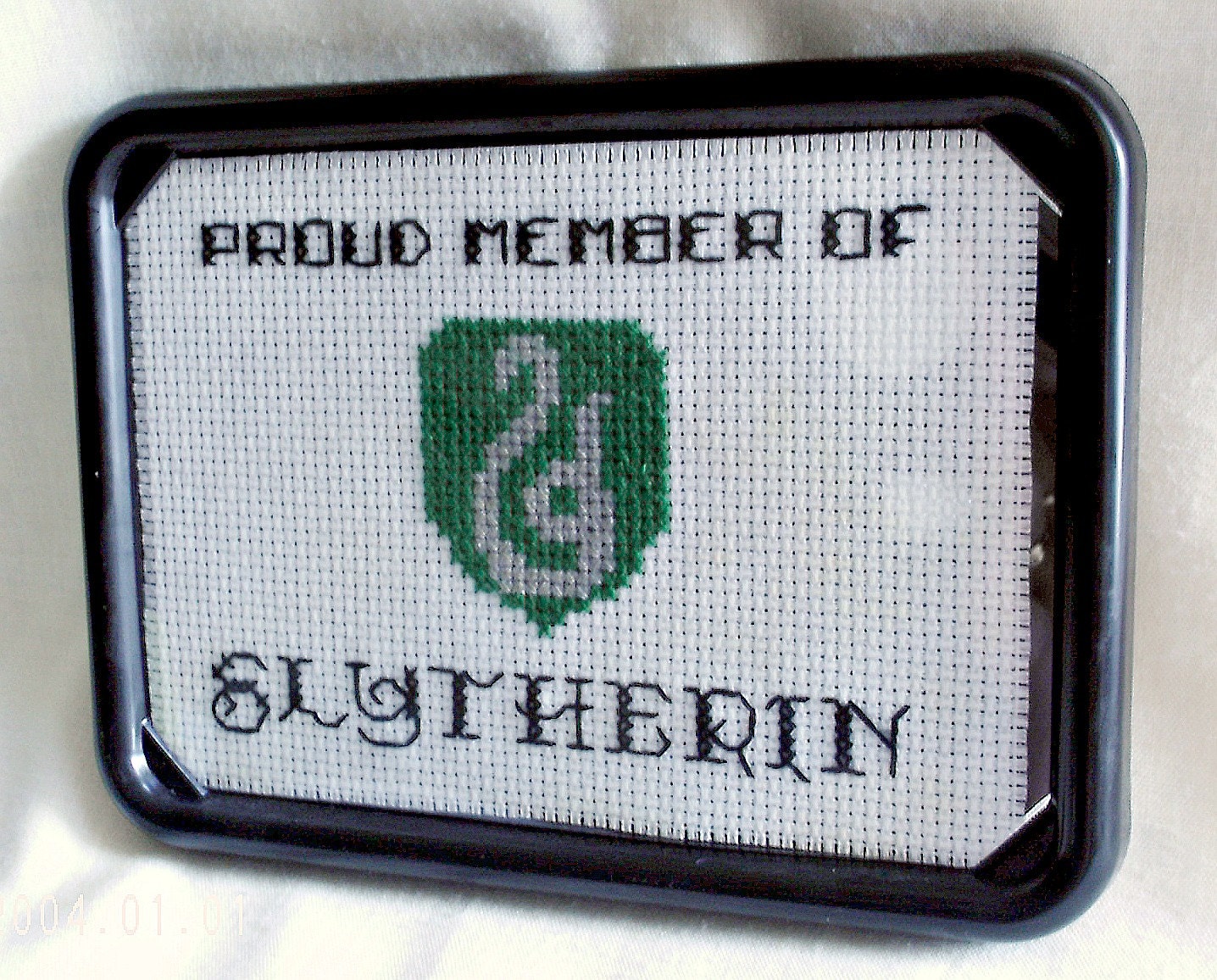 Proud Member Of Slytherin Framed Cross Stitch Sampler