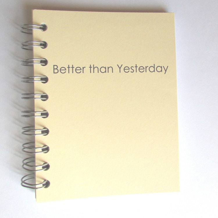 Personalized Fitness Journal Better Than Yesterday choose cover color custom