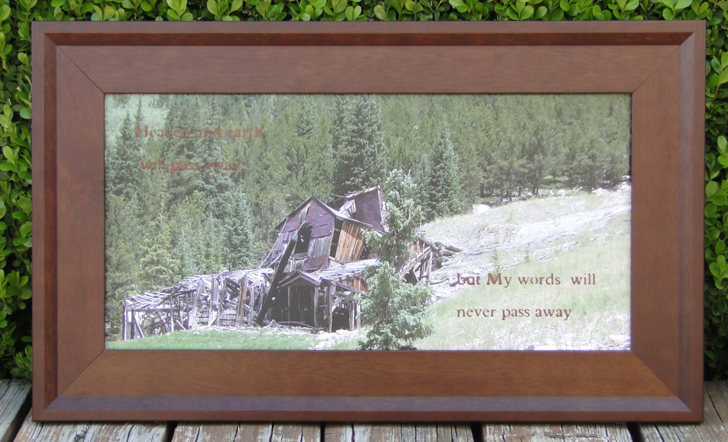Framed Bible Verse Scripture Wall Art Landscape Photography