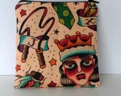Zipper Pouch, Cosmetic Bag, Tattoo Bag, Small Pouch