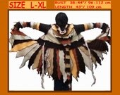 eLf sWEATER, elf cOAT, hoodie, costium, gypsy sweater, patchwork coat, recycled, upcycled jacket, costium, pixie, handmade