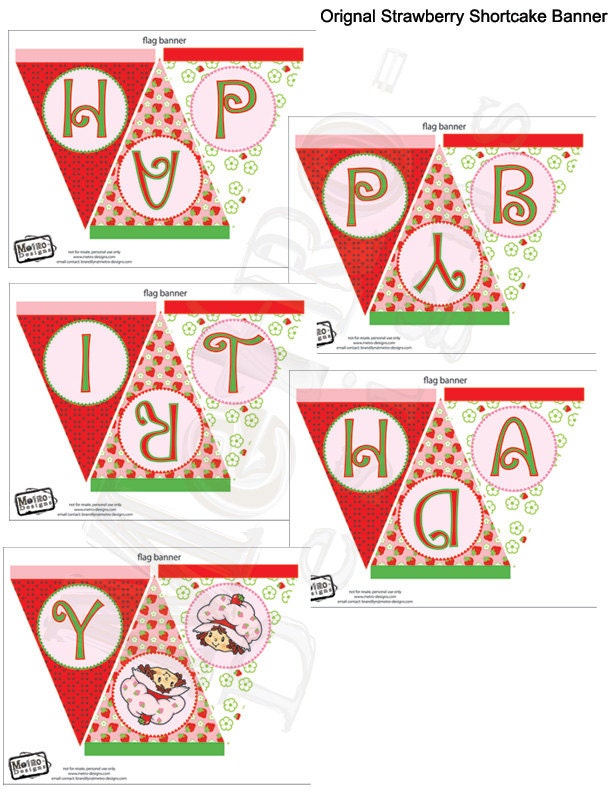 Original Strawberry Shortcake Banner Il_570xn