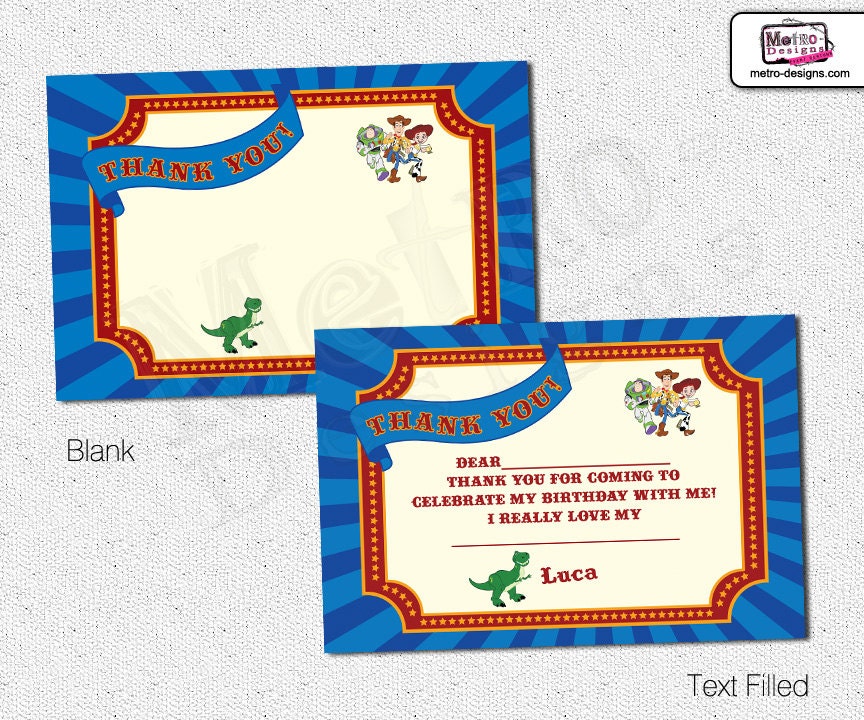 Toy Story - Thank You Cards Il_570xn