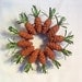 Glittered Pine Cone Carrot Wreath Easter Spring or Summer