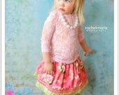Barefoot Roses - Pink Skirt - Toddler Girls Skirt - Girls Skirt - Baby Skirt - Summer Outfits - Handmade - Girls Skirt Pattern - 3M to 5T