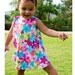 Clara Flowers Baby Toddler Dress - Gift for the New Baby  - Beach Wear - Floral Dress - Handmade by KK Children Designs - 3M to 4T