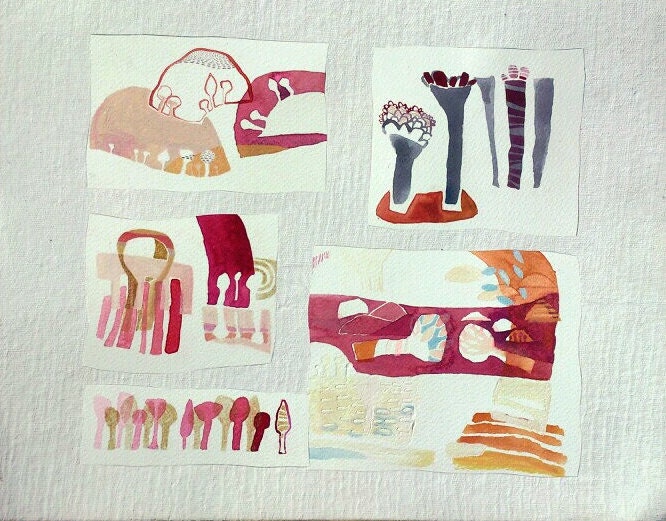 reasons of having my cheeks colored (original watercolor)