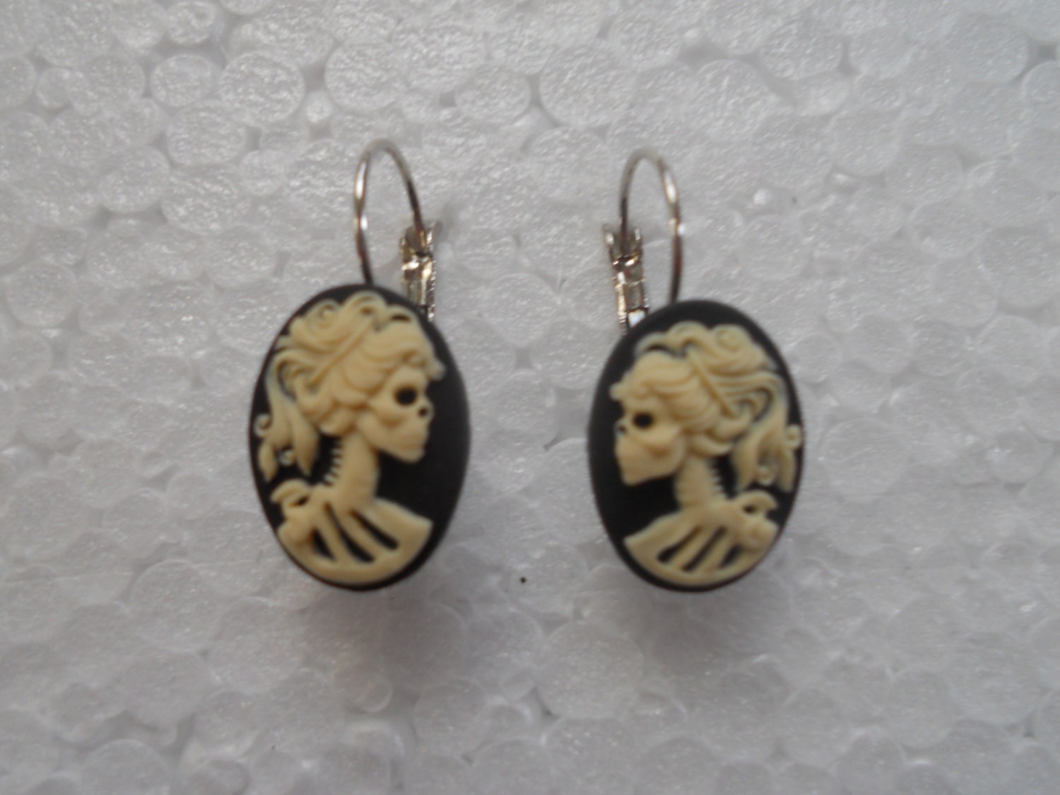 Day of the Dead Zombie Skeleton Lady Earrings