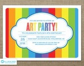 Art Party Invitation - Art printable - Art Birthday - Paint Party - Rainbow Invitation - Printable Party - girl birthday - Boy birthday Il_170x135