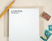 Typewriter Note Cards - Personalized Flat Stationery - Editor Collection