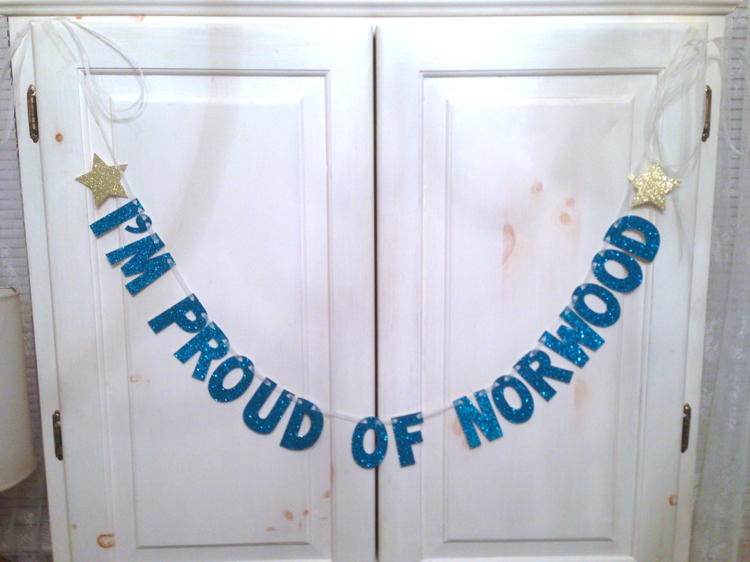 I'm Proud Of Norwood (Insert Your Name) Banner -- Congratulations or Graduation Photo Prop / Decoration