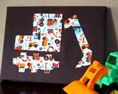 Backhoe Canvas Wall Art- 9x12