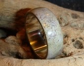 Antler Lined With Silver, Custom Ring