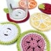 Crochet Fruit Coasters, Summer Coasters, Bright Coasters, Set of 6