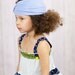 Little Girl's Turband Headband Wide Hair Bands for Girls Babies Teens in Periwinkle Blue