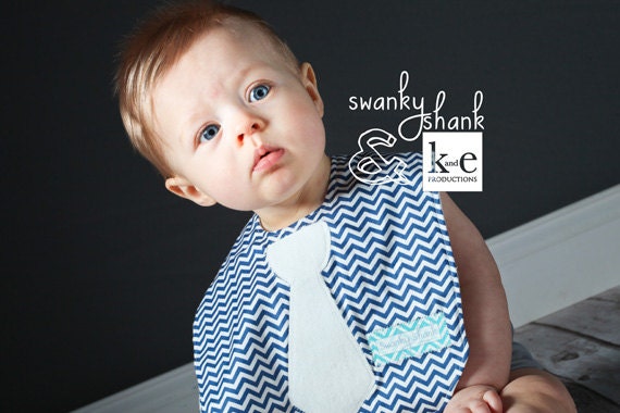 Swanky Shank Chevron Neck-tie Bib "Swanky Business" Choose Color