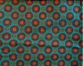 Fantastic Vintage Modern Retro Teal w/ Intricate Kaleidoscope Pattern 38" x 2 yd