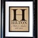 Personalized Burlap MONOGRAM, Name and Est. Date, Gift for Weddings, Engagements, Showers, Announcement