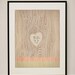 Customizable Wood Grain Heart 11x14 Art Print