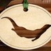 Swimming Sea Otter wooden ornament otter decoration