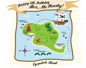 Personalised Pirate Map Birthday Card