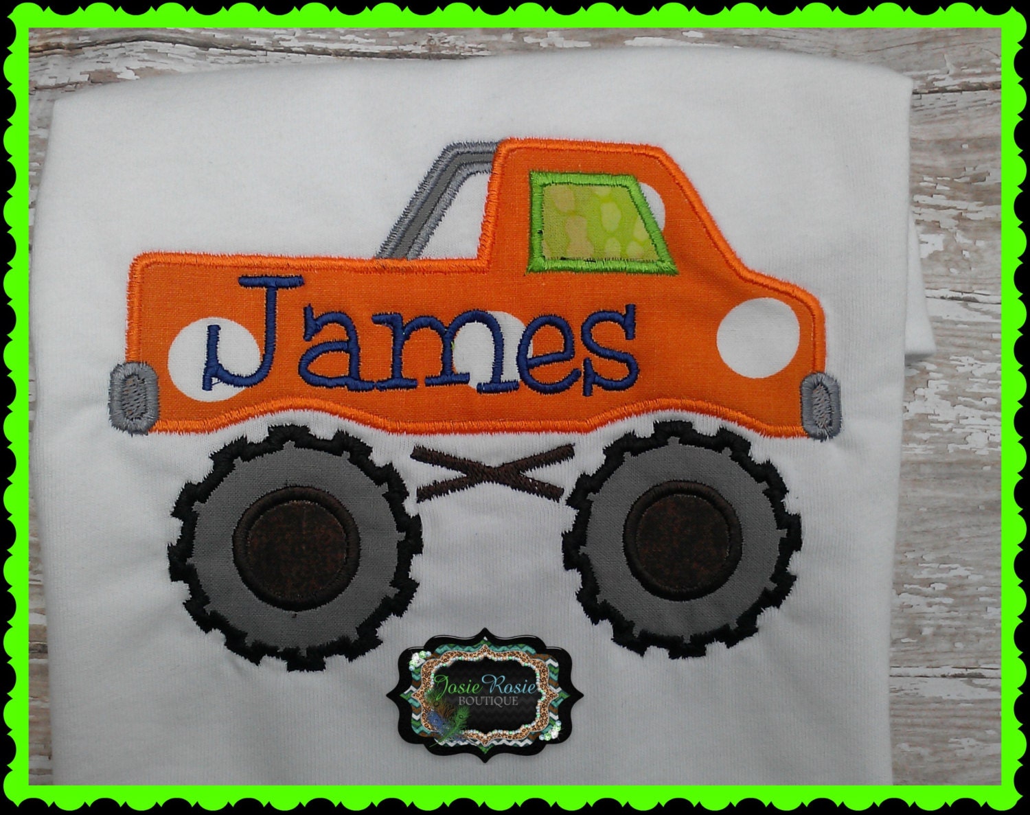 Monster Truck Embroidered Shirt
