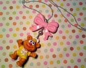 Muppet Babies Fozzie Bear Bow Necklace