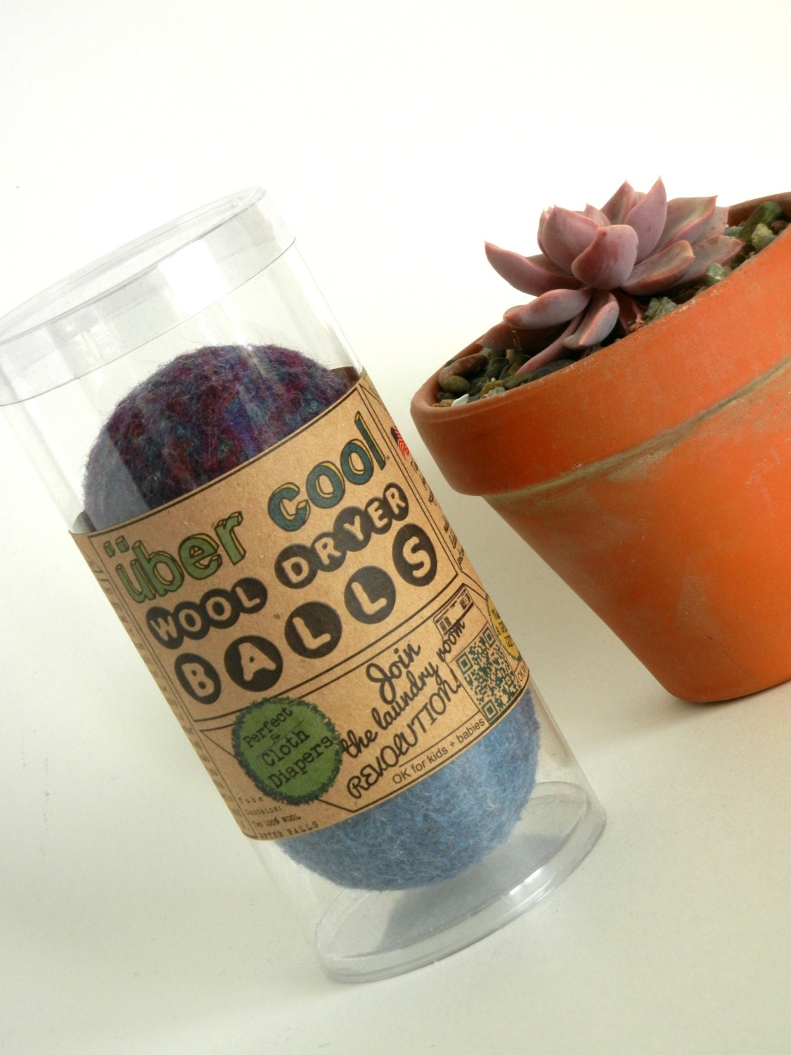 Mother's Day gift über cool wool dryer balls, reusable sustainable eco friendly housewares, spring cleaning, laundry, dusty blue
