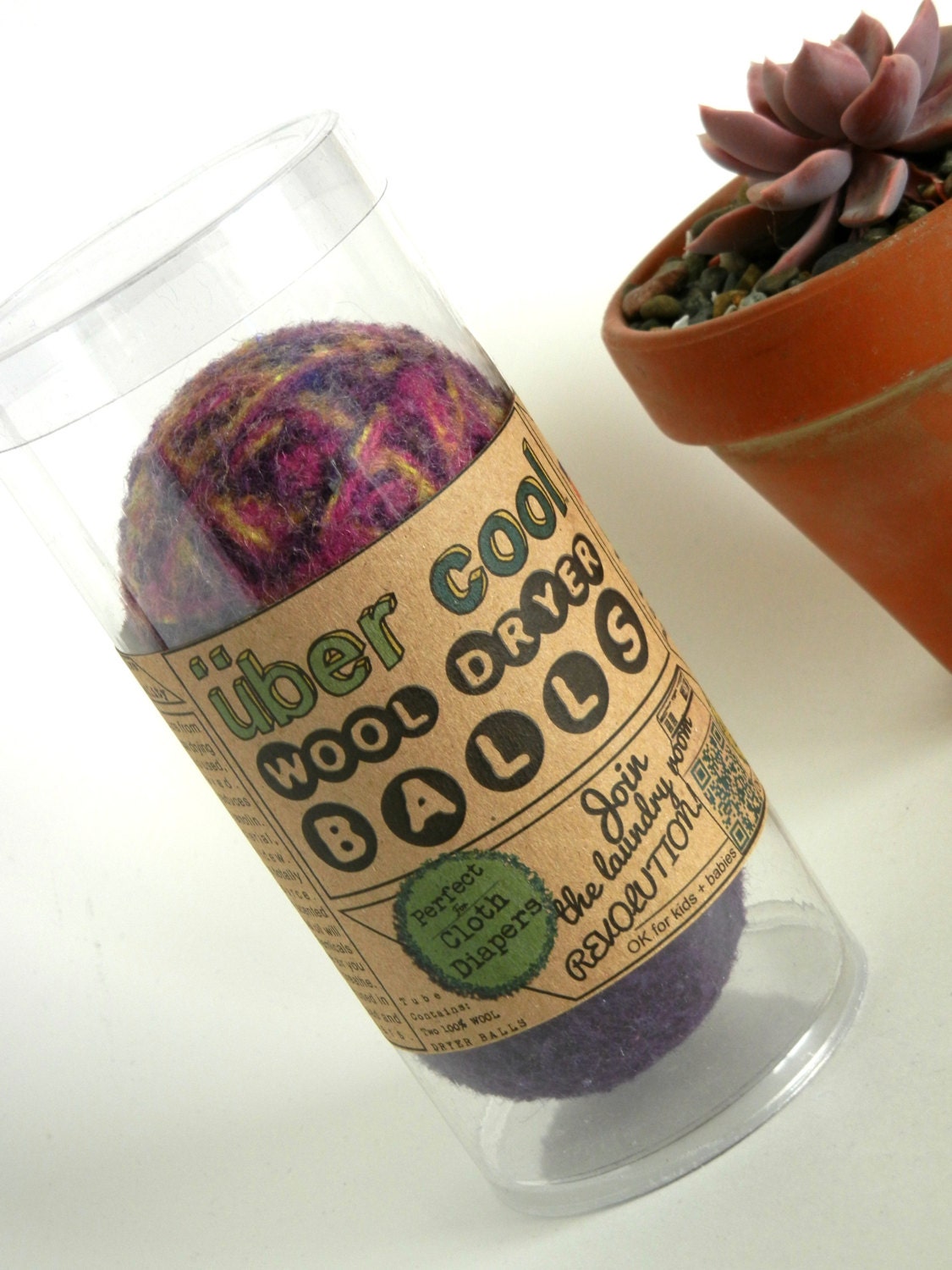 Mother's Day gifts, earth day, über cool wool dryer balls, chartreuse pink and purple, eco friendly sustainable laundry, wholesale