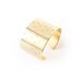 NEW Polka Dot Wide Gold Cuff / pierced shiny brass statement bracelet, geometric deco shape / womens summer fashion trend