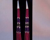 Long Strand Beaded Earrings with Dentalium - Native American Style