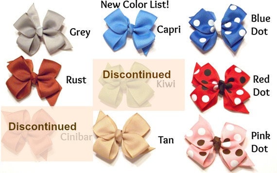 1.00 Hair Bows/ Set of 20 Bows/ Baby Bow/ Toddler Bow/ Wholesale Bows