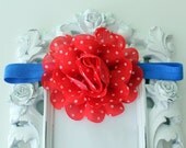 4th of july baby headband...newborn headband..baby girl headband... headband..newborn headband..girl headband..photography prop