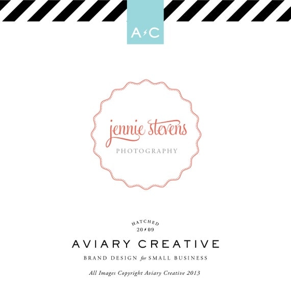 Boutique Logo Design "Jennie Stevens" Pre-made Graphic Design, Custom Logo Design, Custom Branding