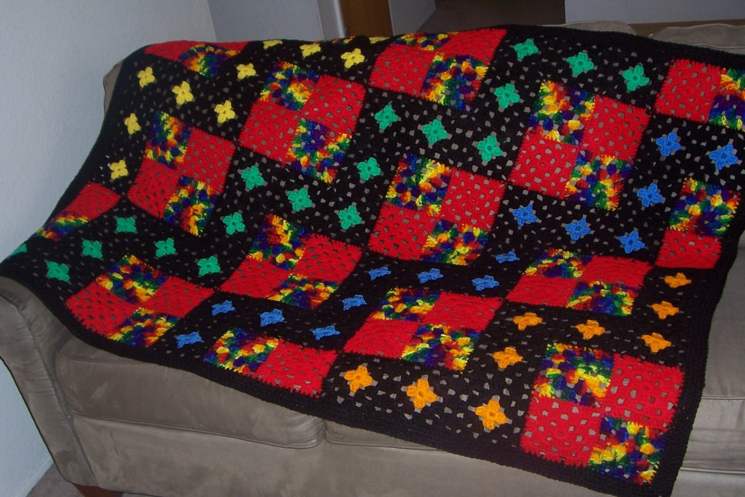 Groovy Granny granny square afghan