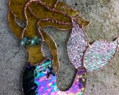 Let me make you a one-of-a-kind stained glass mermaid suncatcher