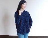print shirt, corduroy shirt, blue button up shirt