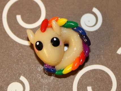 Kawaii Glow in the Dark Rainbow Dragon Charm