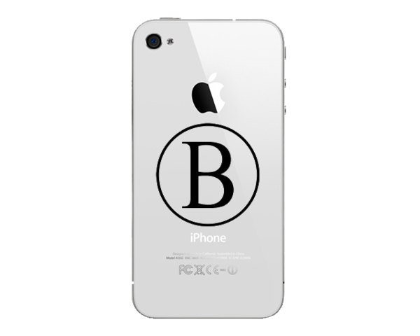 Monogram Circle Initial Vinyl Decal-set of 2 (1.5" or 2")