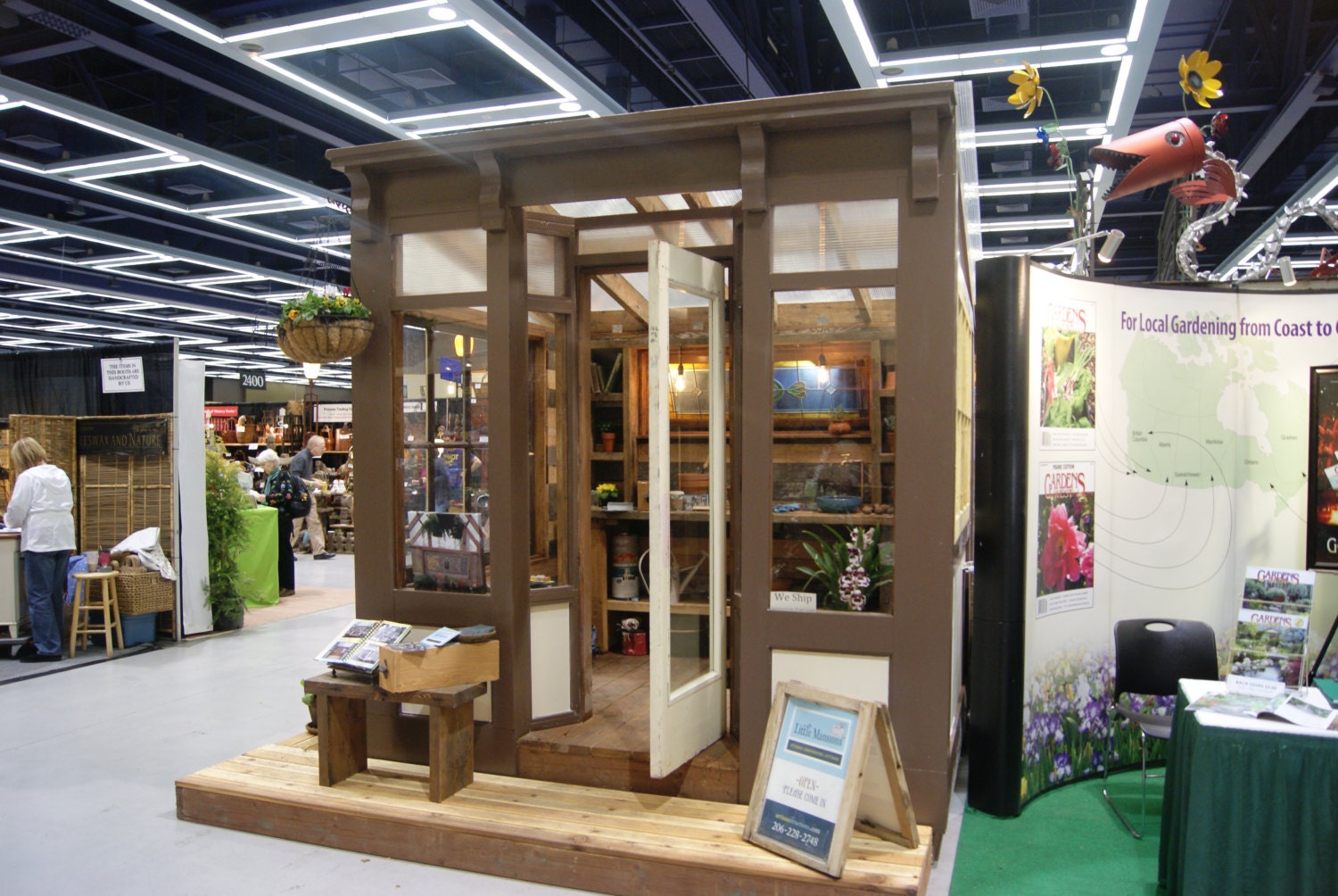Greenhouse with a Vintage Storefront