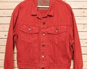 Red Rust LEVI Strauss Denim Jacket Size: S