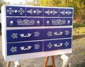 SOLD Vintage Dresser 10-Drawer Chest of Drawers Retro Painted Furniture