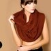 XXL merino infinity scarf oxblood circle loop snood cowl circle scarf theknitkid the knit kid
