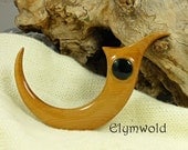 Wooden hair claw, or  stick.  Handmade by Elymwold.