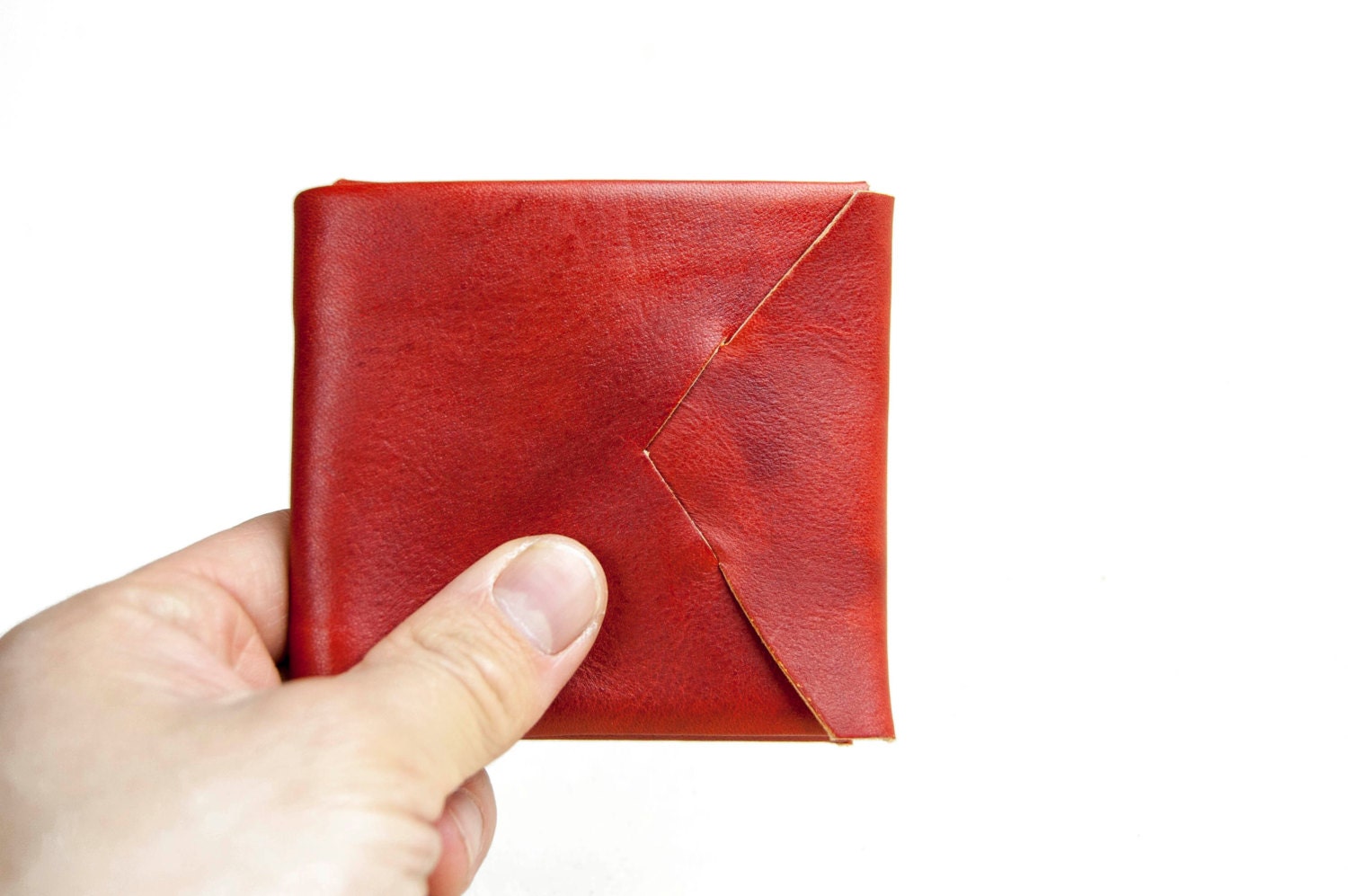 Leather Wallet - Origami Billfold Top grade veg-tan leather, 100% handmade