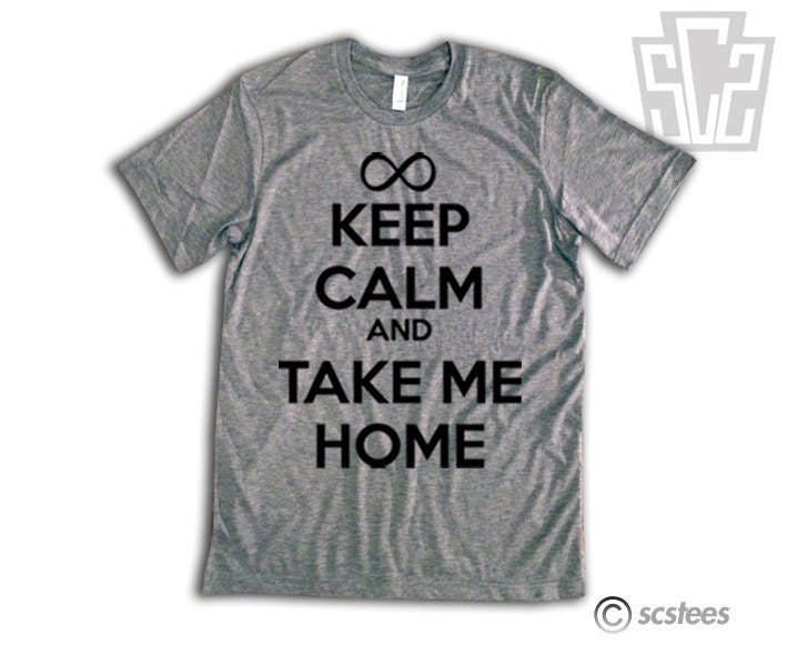 Keep Calm and Take Me Home - One Direction Vintage Fit Triblen Shirt - All Sizes Available - 1D - Item 012