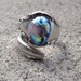 Silverware Repurposed Fused Glass Wrap Ring