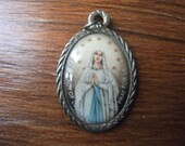 Our Lady Of Lourdes Pendant. Religion. Bible. Christian. Catholic. Religious. Workship. Praise. Church.