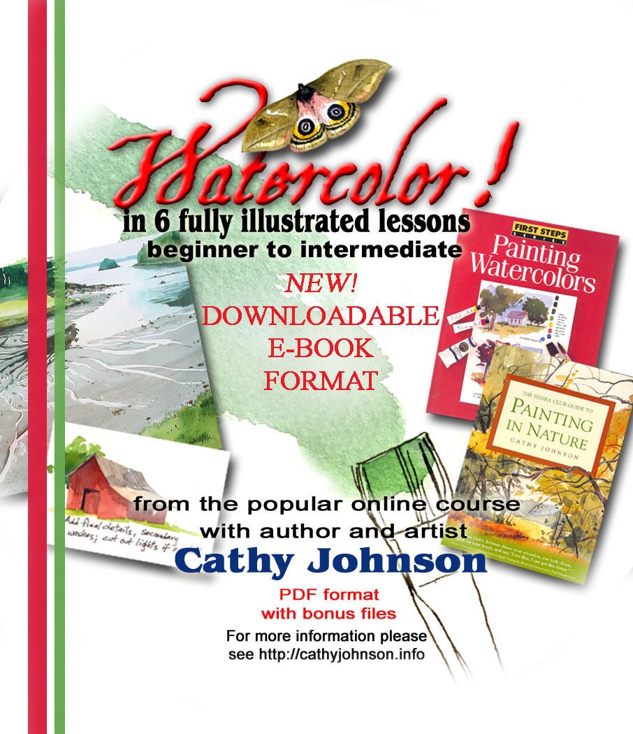 Watercolor Workshop eBook with 6 fully illustrated lessons