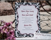 Beautiful Brocade Wedding Invitation Set - Bronze Level